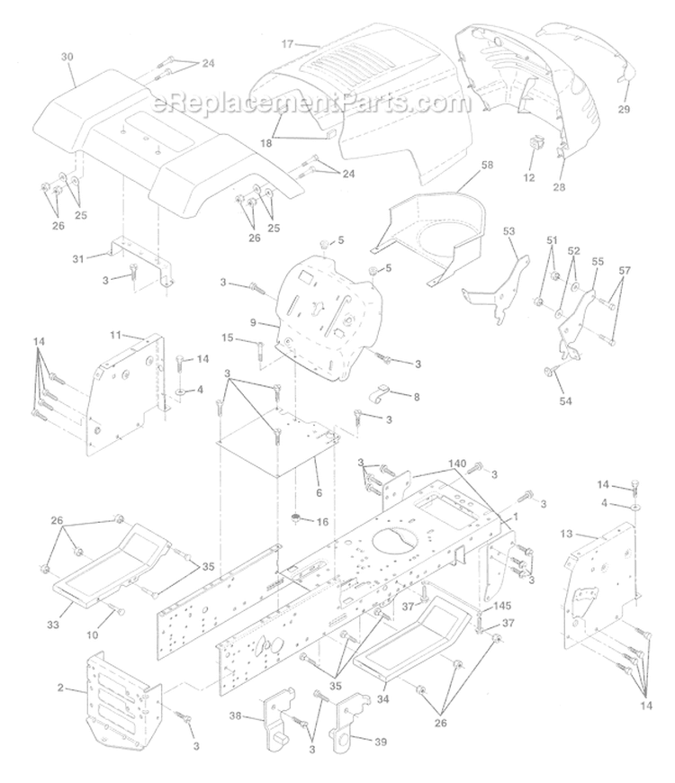 Page B Diagram and Parts List for WE12538F  Weed Eater Lawn Tractor